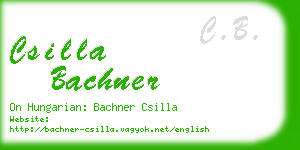 csilla bachner business card